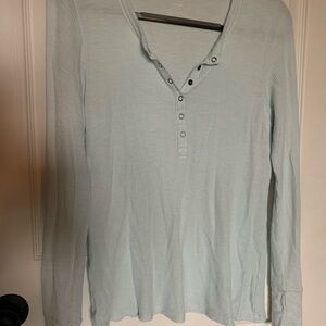 Aerie Light Blue Women’s Henley Shirt